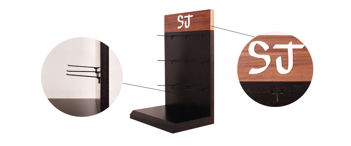 定制木制台面吊坠展示架 展架定制厂家